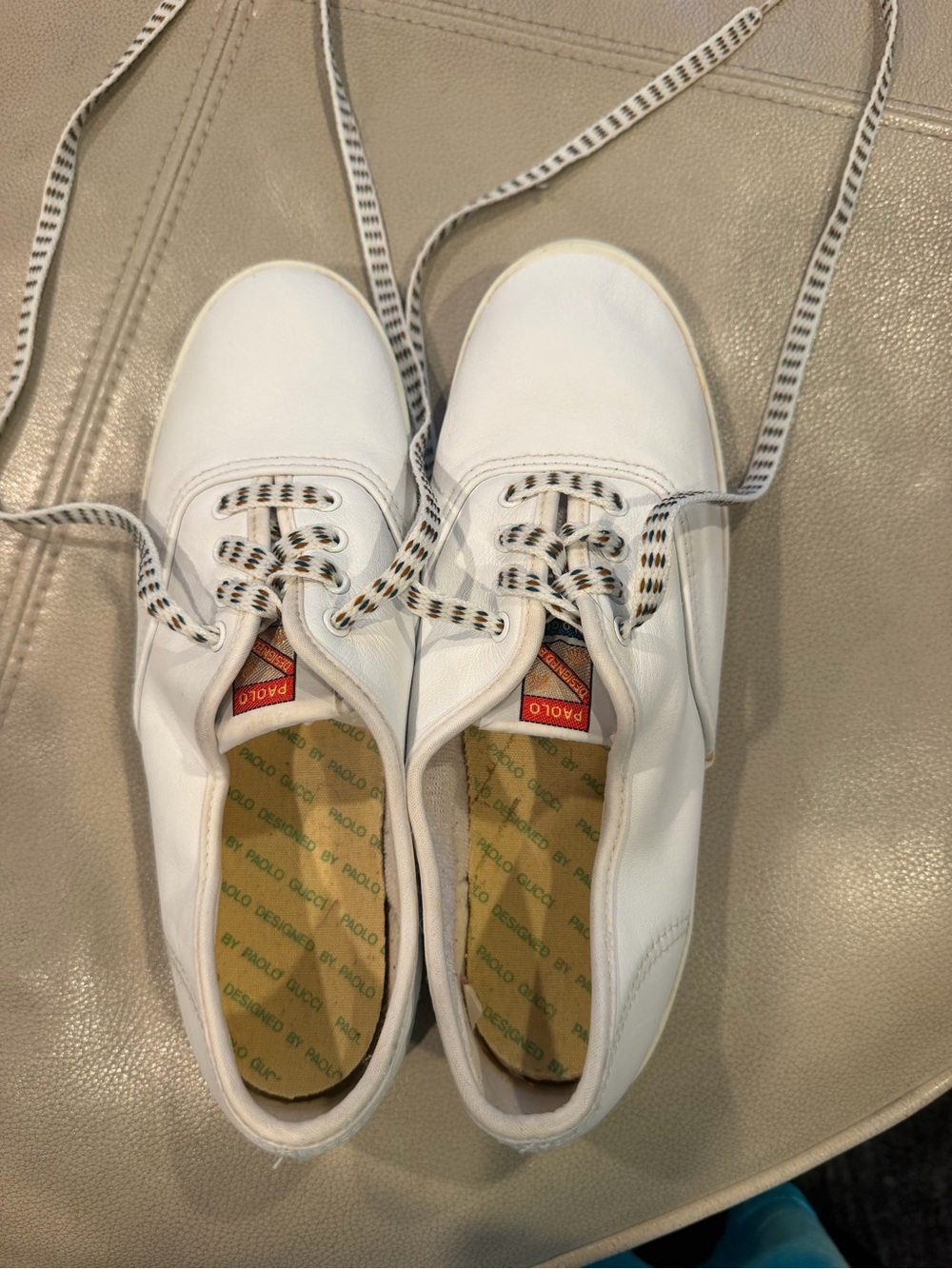 RARE Vintage Gucci White Lace-Up Sneakers